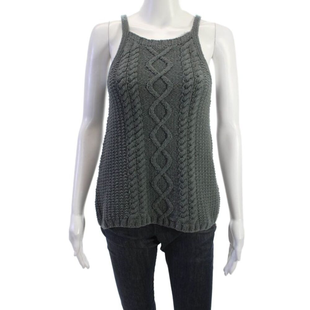Bonpoint Women Dark Gray Merino Wool Sleeveless Sweater Size 6